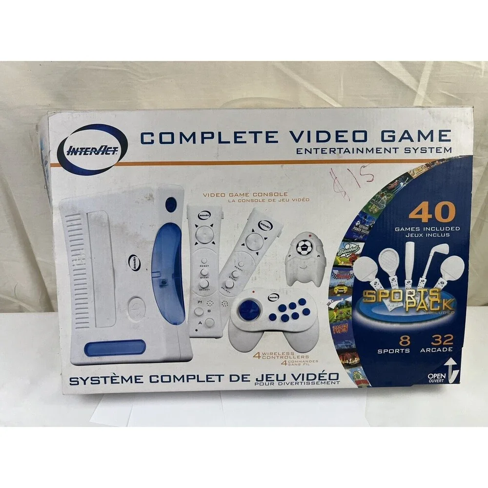 Interact Video‎ Game Entertainment System G5400 Retro 2 Game cartridges 40 in 1